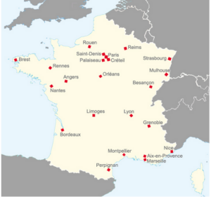 Étudiants internationaux > la carte de France des services d’accueil
