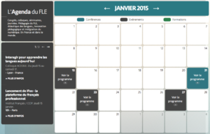 L’Agenda du FLE > Janvier 2015