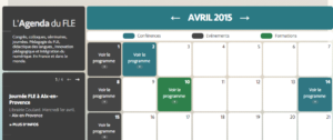 L&rsquo;Agenda du FLE > Avril 2015